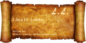 László Lenke névjegykártya